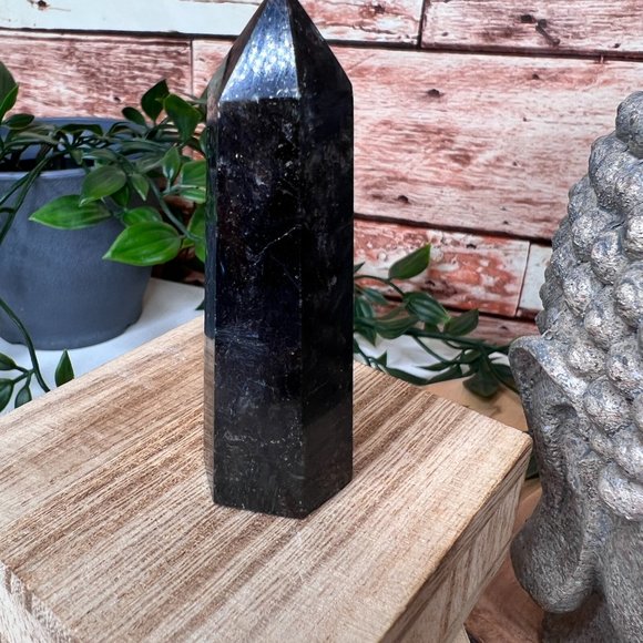 Natural Spiritual Astrophyllite Tower, Reiki Chakra Crystal Tower - Picture 10 of 10